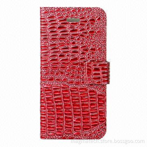 IBACKS Italian alligator pattern case for iPhone 5/5S, luxury and with top-grade quality, red